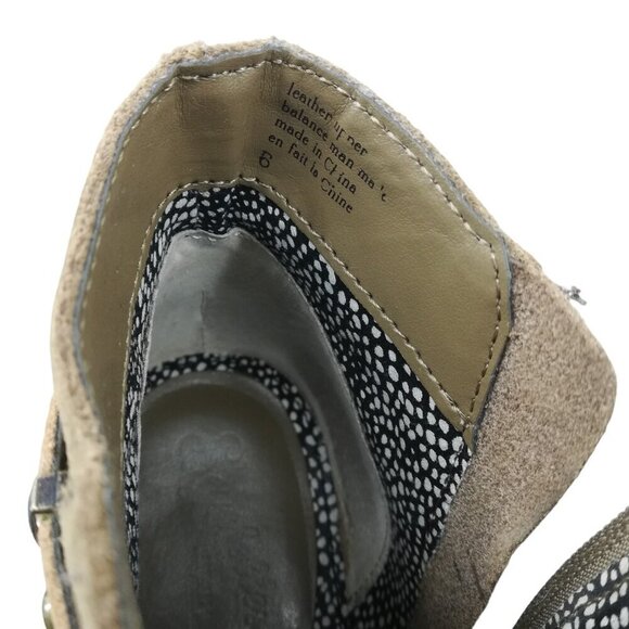 Seychelles Take Notice Tan Suede Ankle Boots Size 6 Heel Anthropologie Beige - Picture 9 of 11